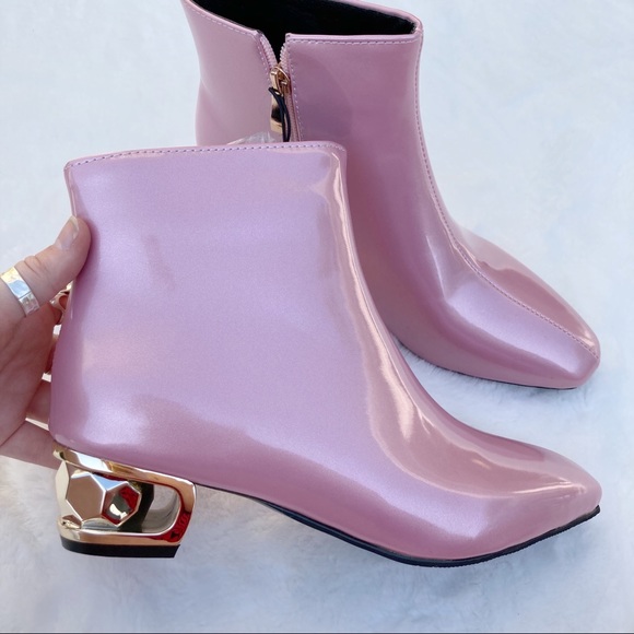 🚫SOLD🚫VINTAGE Metallic pink rain booties - Picture 4 of 8